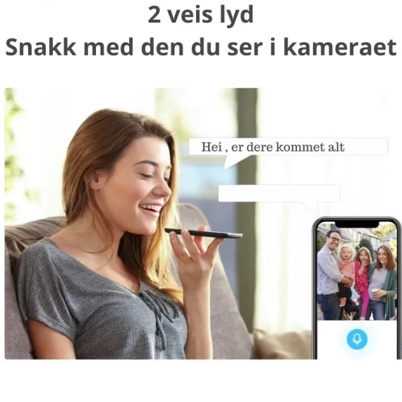 WiFi PTZ Overvåkningskamera pakke2 veis lyd