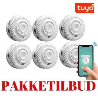 Pakketilbud seriekoblet røykvarsler med app tilkobling