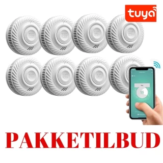 Pakketilbud seriekoblet røykvarsler med app tilkobling