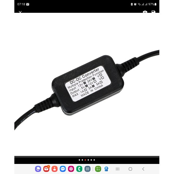 12 Volt til USB strømforsyning 5V